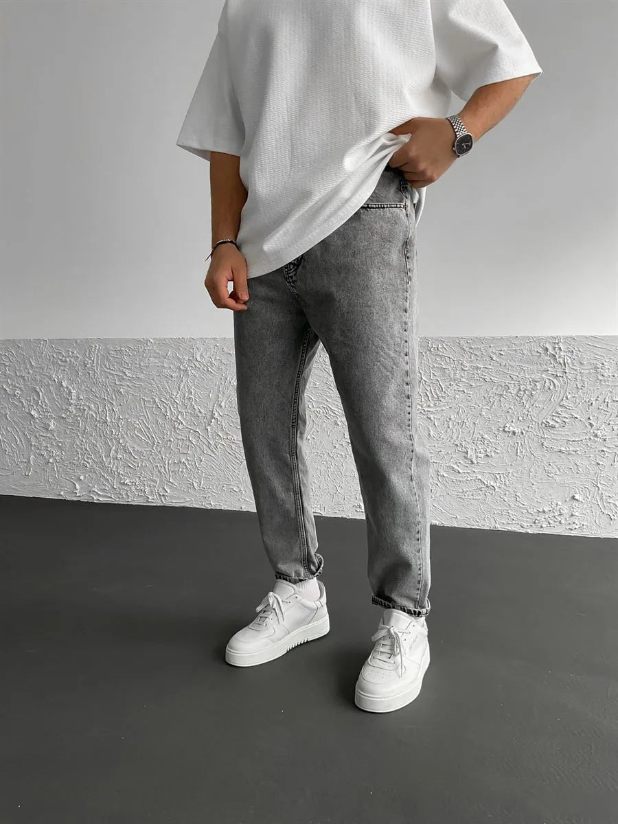 Gray Relax Fit Jeans BB6413