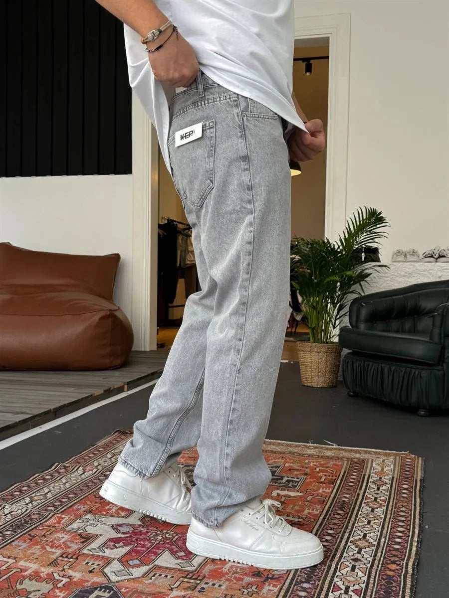 Graue Baggy Jeans BB7408 – von Baggymann | Streetwear für Damen & Herren