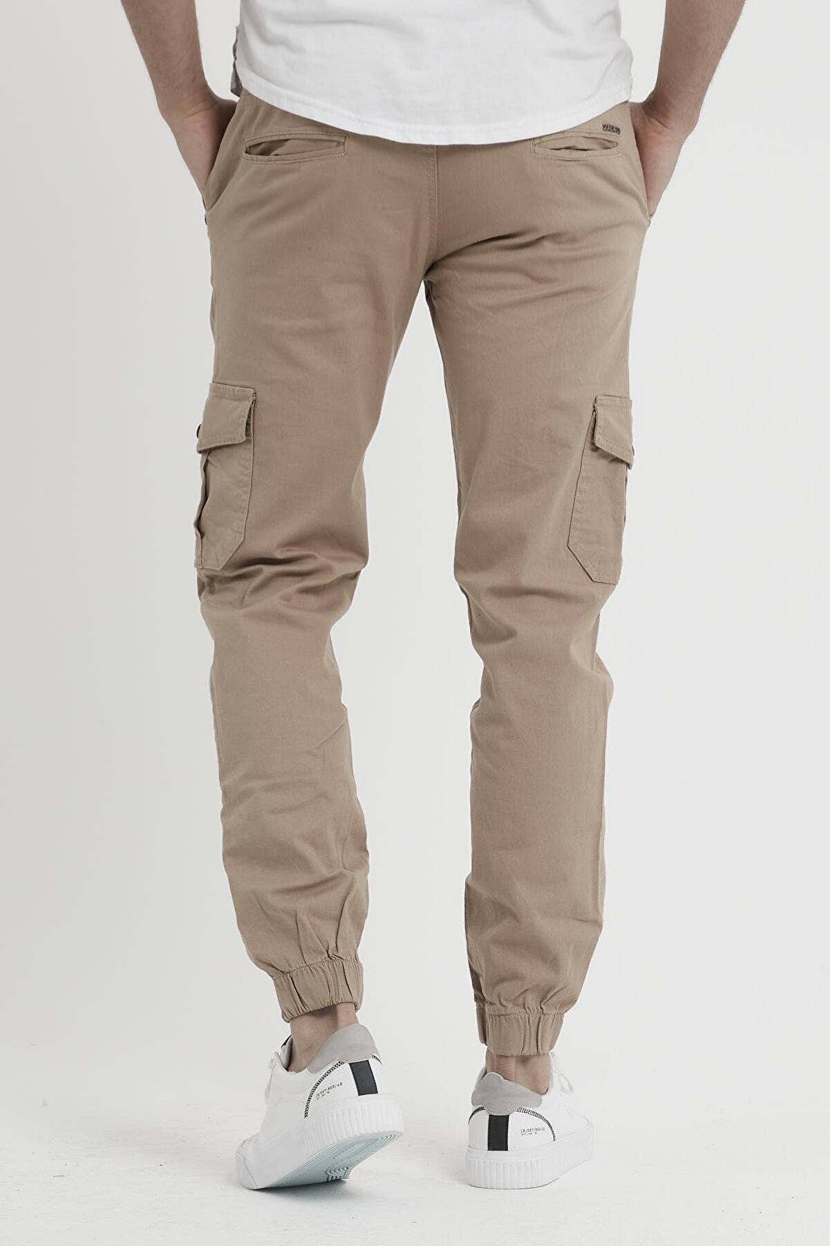 Beige Jogger-Cargohose DZ278