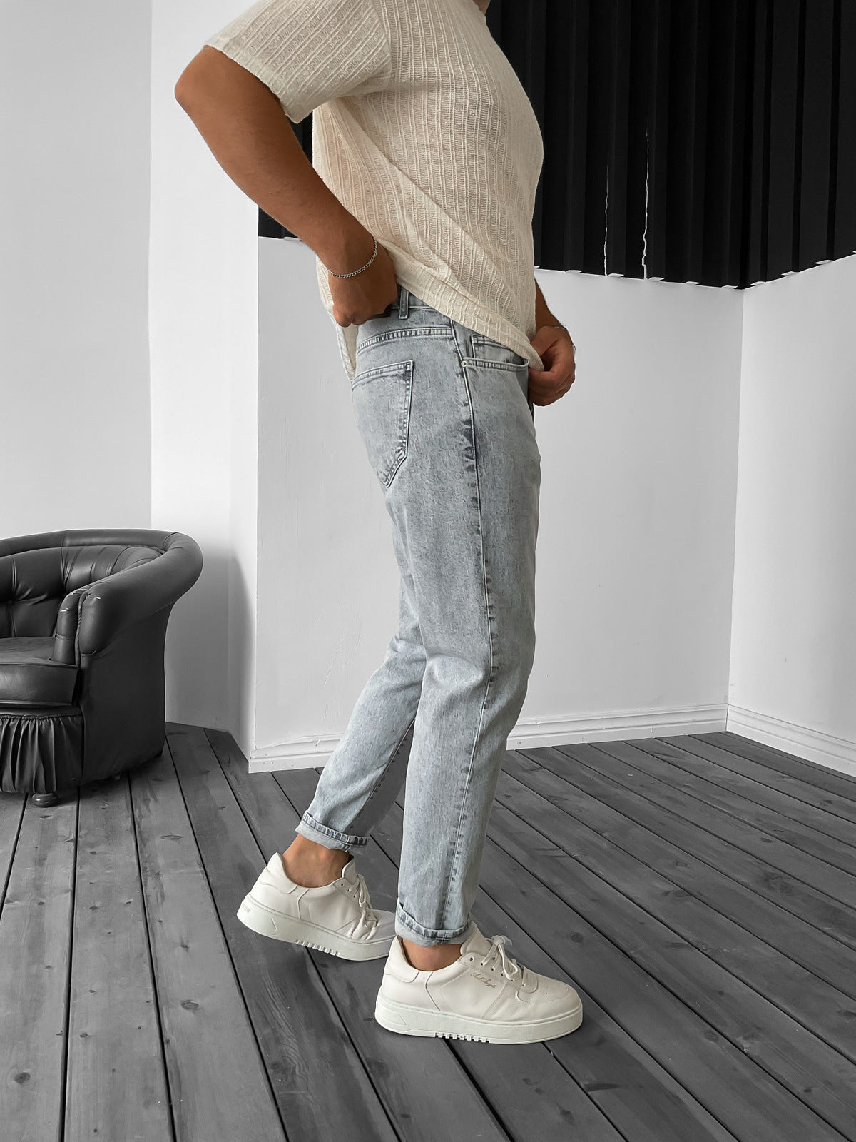 Gray Boyfriend Jeans BB6752