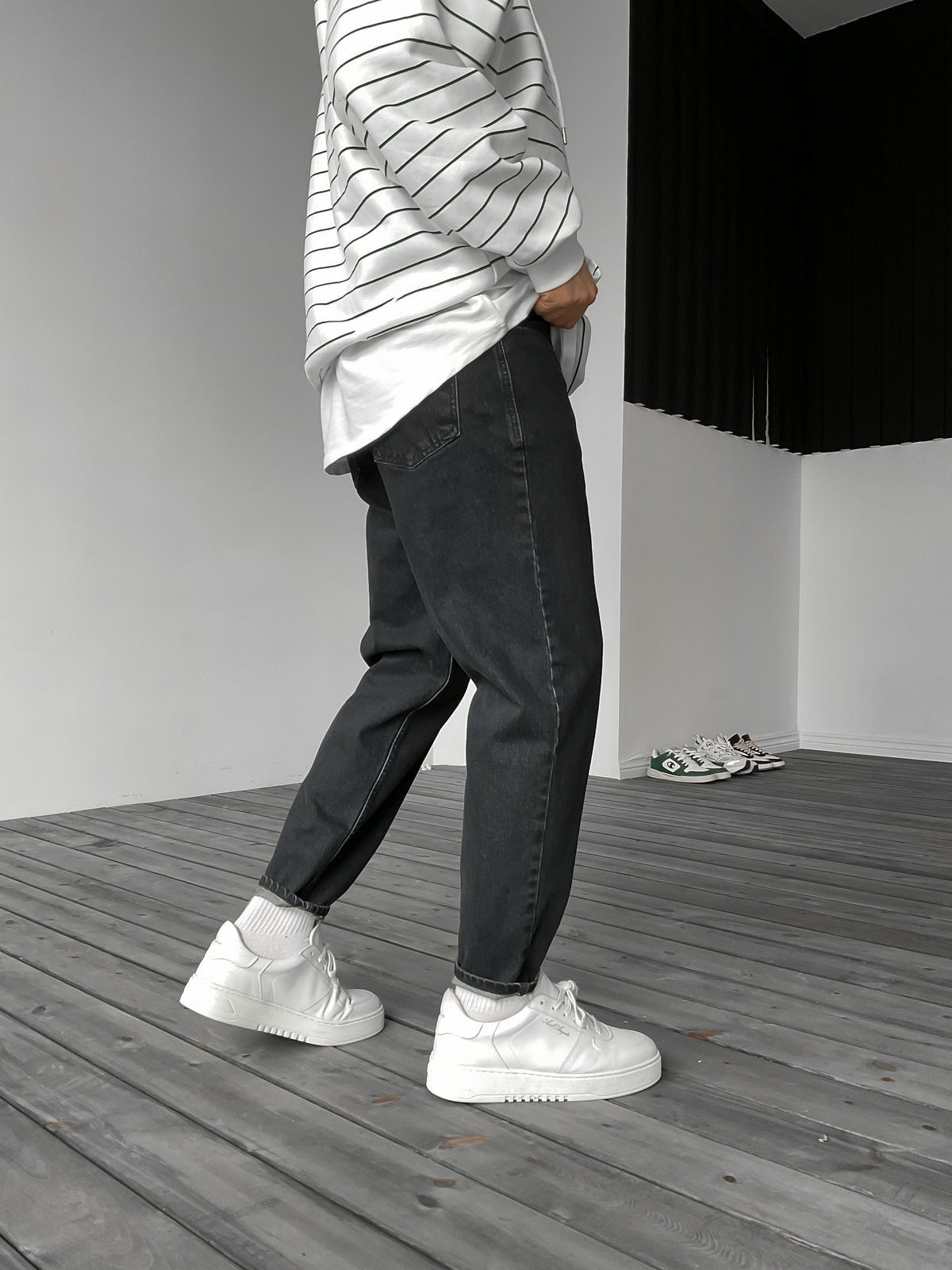 Anthrazit Boyfriend Jeans BB6163 – von Baggymann | Streetwear für Damen & Herren