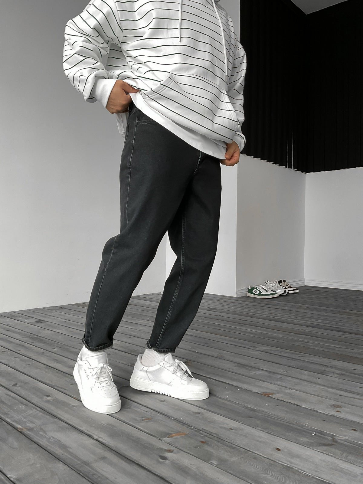 Anthrazit Boyfriend Jeans BB6163 – von Baggymann | Streetwear für Damen & Herren