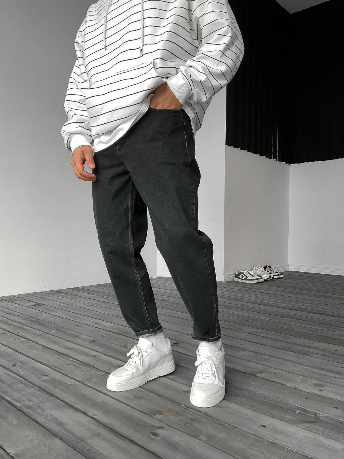 Anthrazit Boyfriend Jeans BB6163 – von Baggymann | Streetwear für Damen & Herren