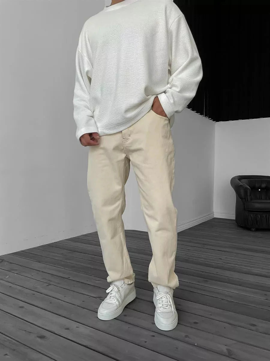 Beige Baggy Jeans BB7199 – von Baggymann | Streetwear für Damen & Herren