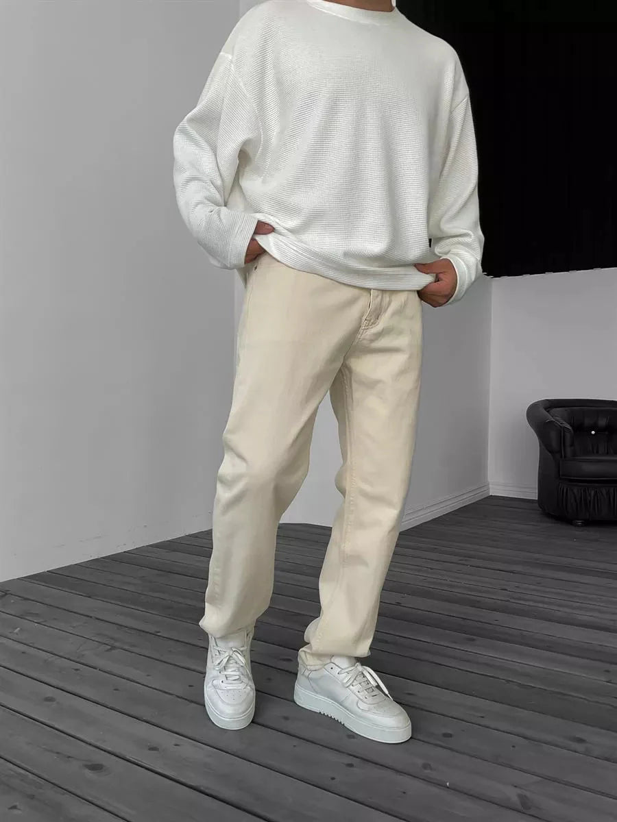 Beige Baggy Jeans BB7199 – von Baggymann | Streetwear für Damen & Herren