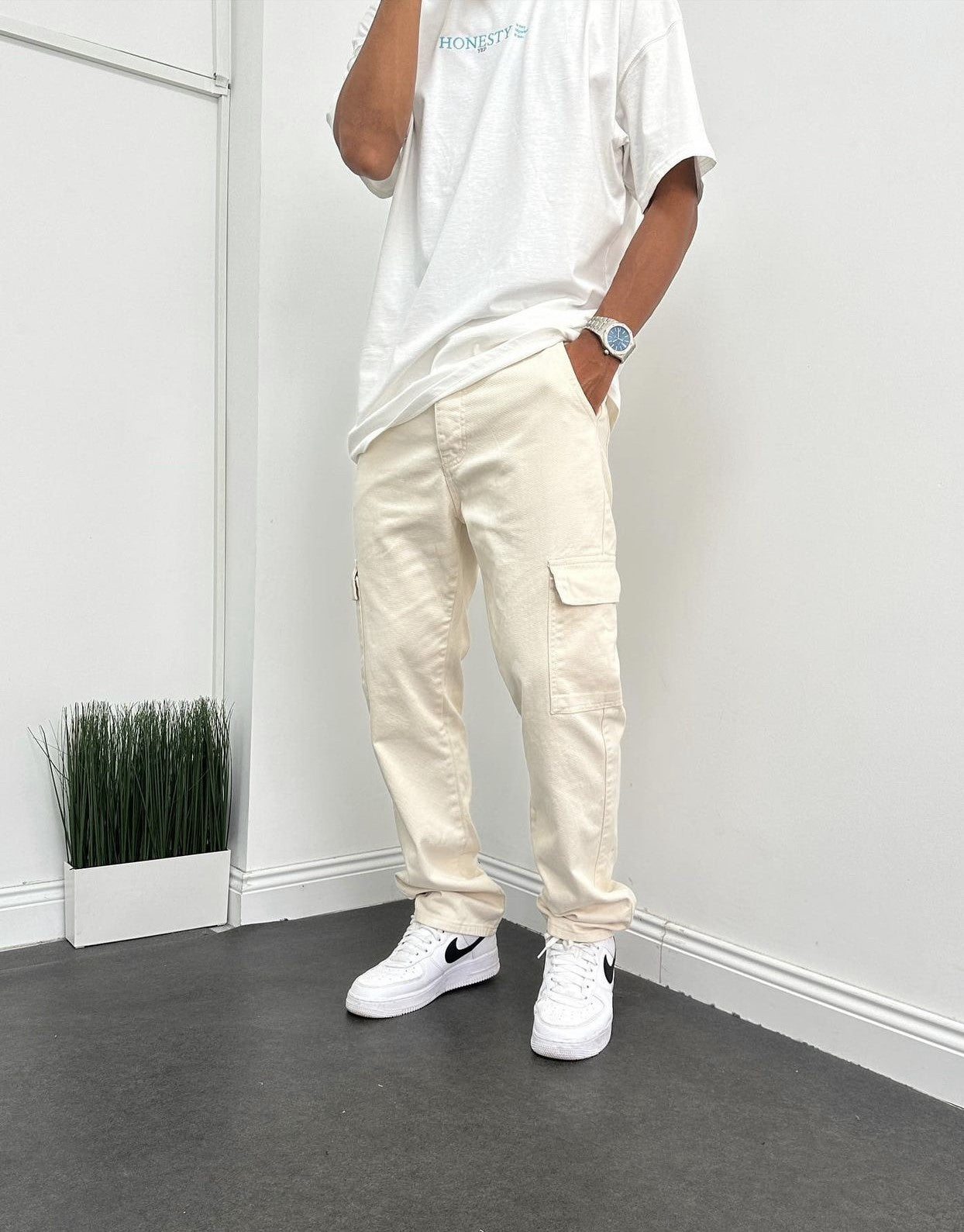 Beige Cargohosen BB6666 – von Baggymann | Streetwear für Damen & Herren