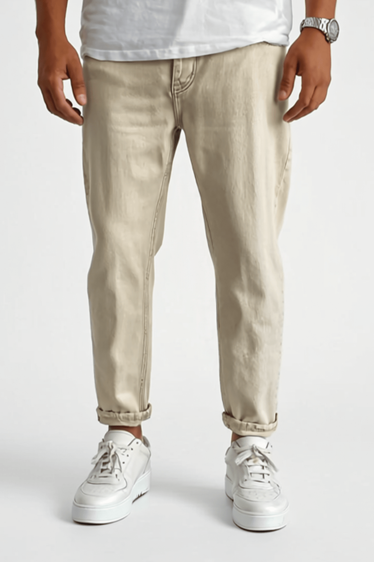 Beige Jeans BB6748 – von Baggymann | Streetwear für Damen & Herren