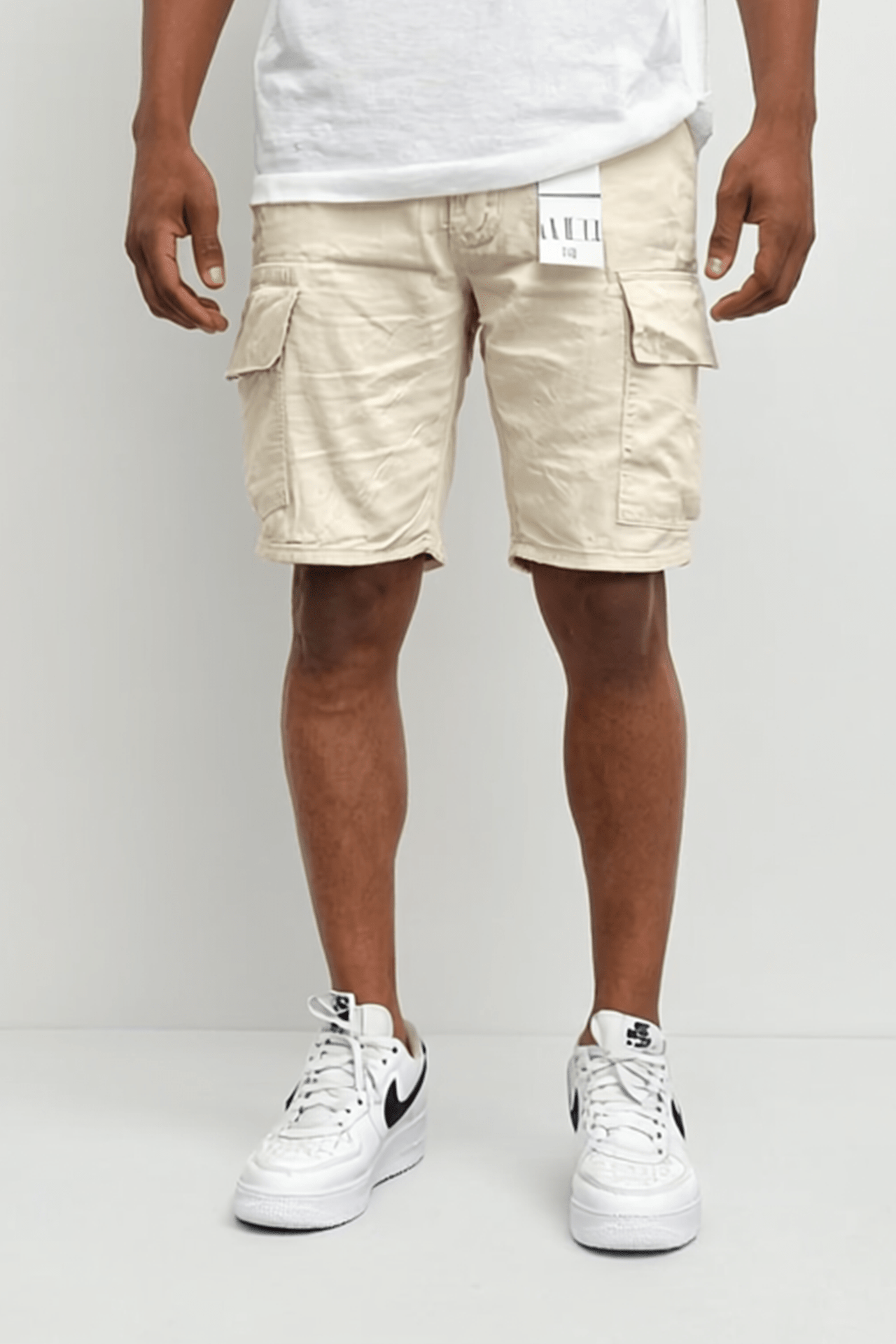 Beige Short Cargohose BB5555 – von Baggymann | Streetwear für Damen & Herren