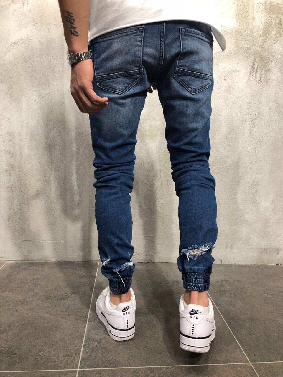 Biker Jogger Jeans A30 Streetwear Denim Jeans - Sneakerjeans