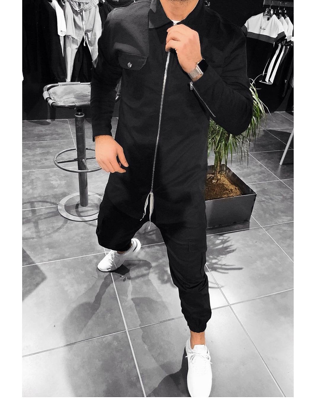 Black Cargo Pocket Jogger Pant KB155 Streetwear Jogger Pants - Sneakerjeans