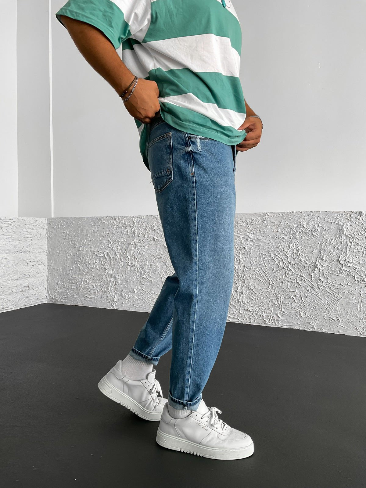 Blau Boyfriend Jeans BB6892 – von Baggymann | Streetwear für Damen & Herren