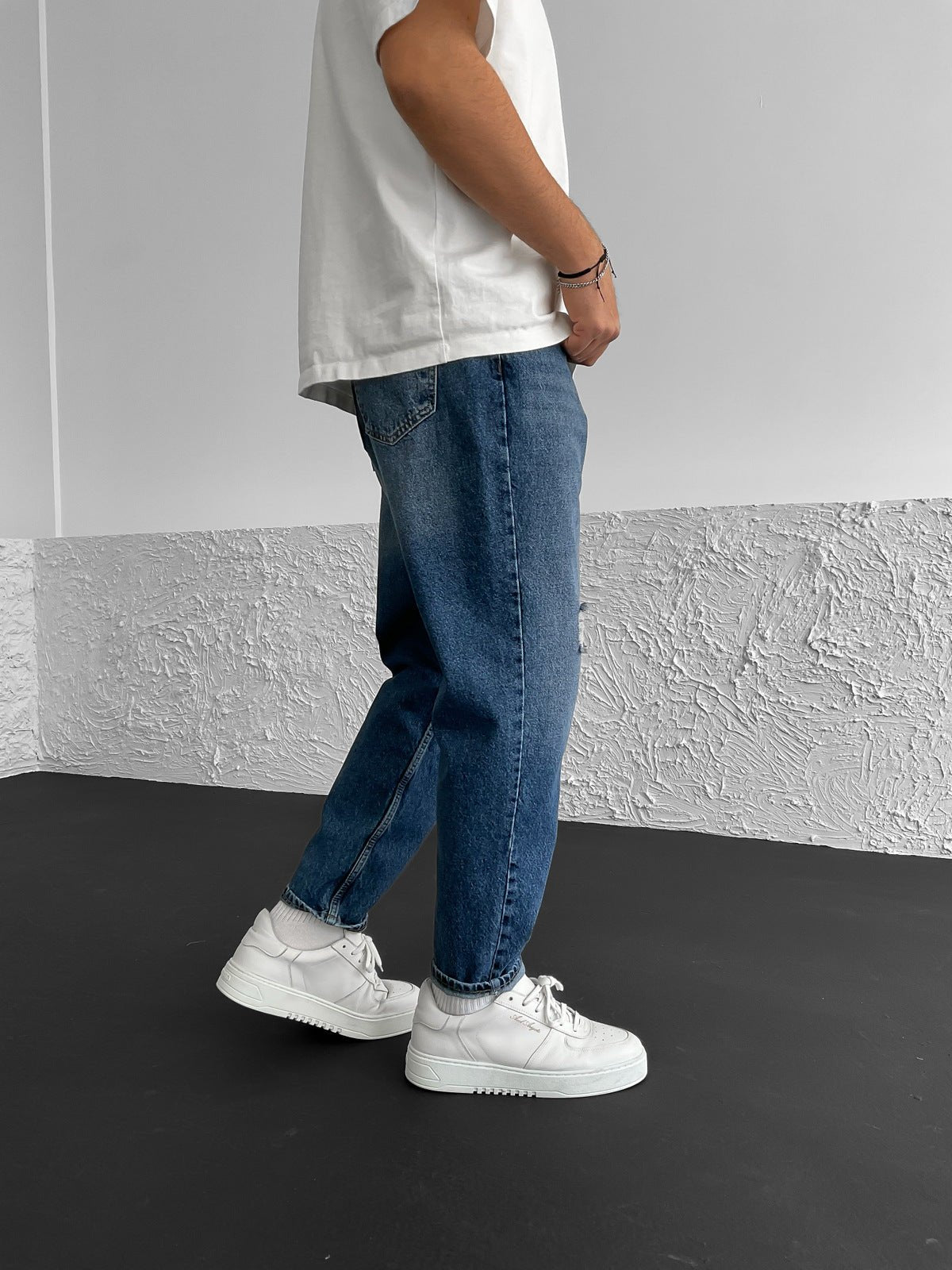 Blau Ripped Jeans BB6436 – von Baggymann | Streetwear für Damen & Herren