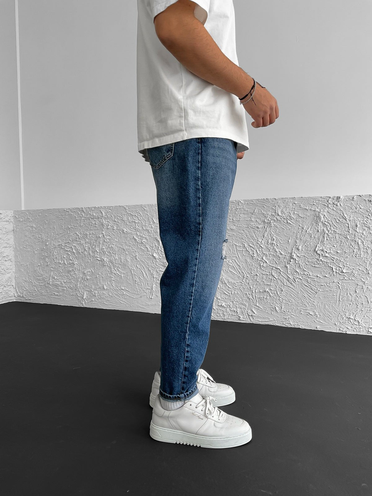 Blau Ripped Jeans BB6436 – von Baggymann | Streetwear für Damen & Herren