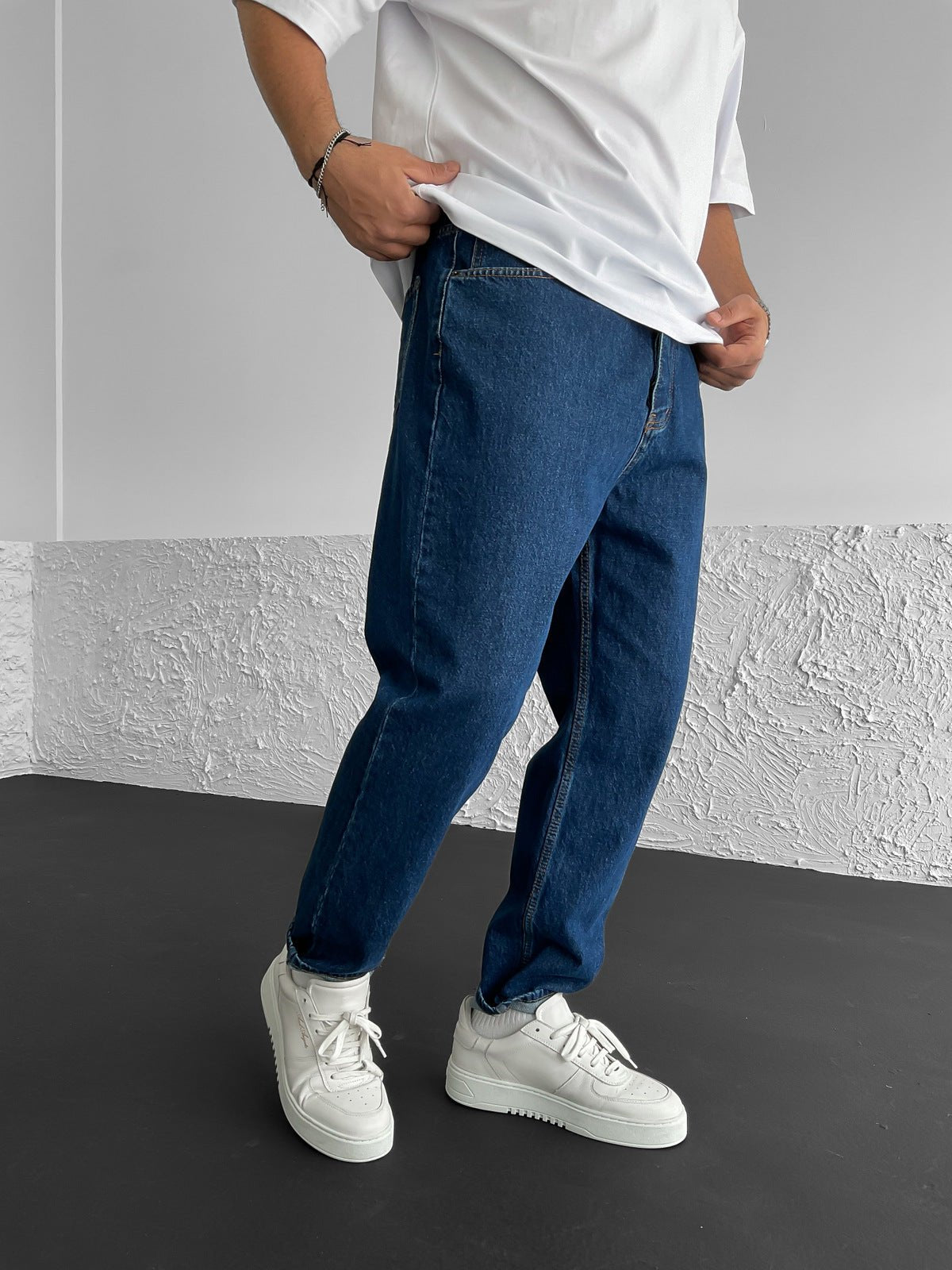 Dunkelblau Relax Fit Jeans BB6413 – von Baggymann | Streetwear für Damen & Herren