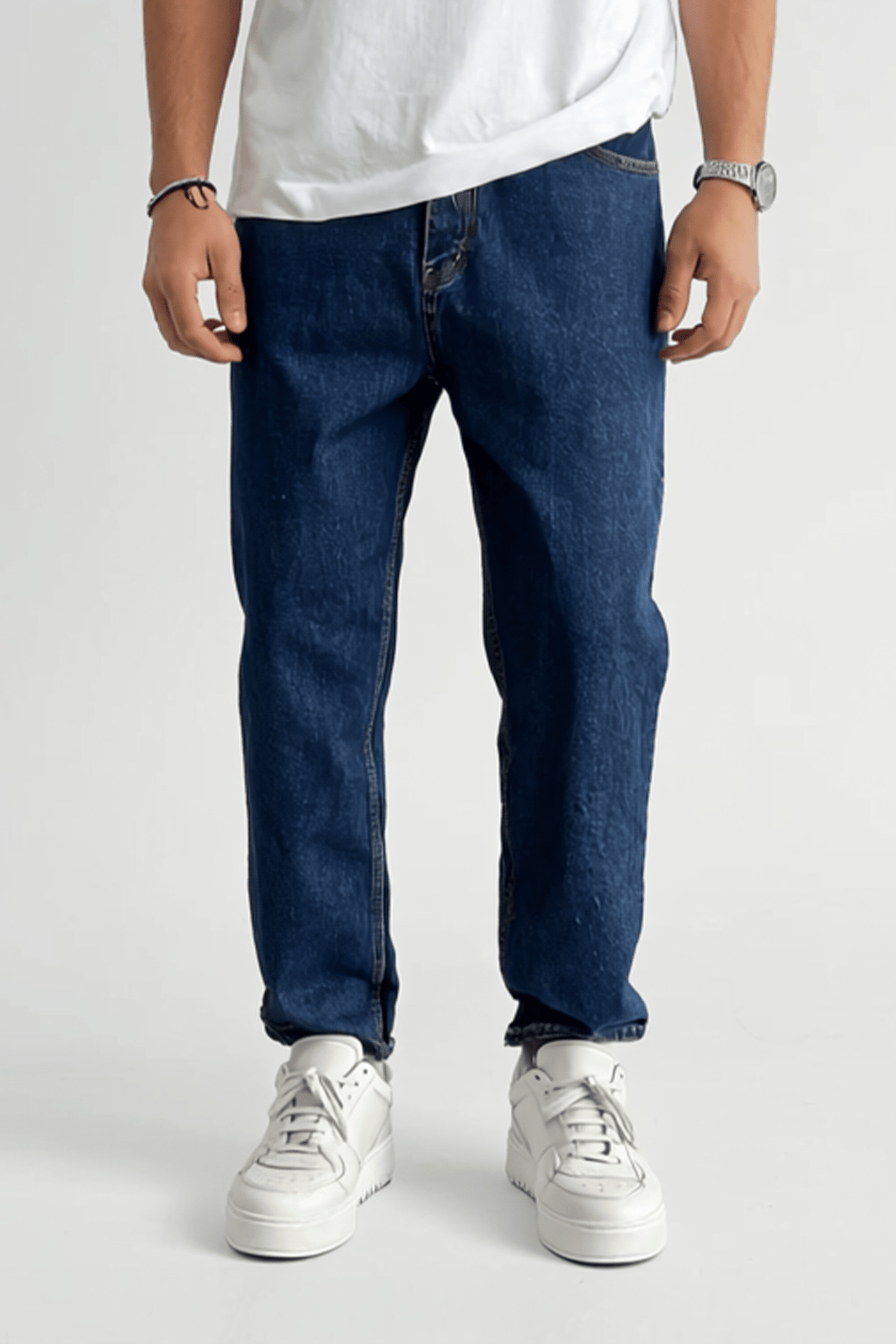 Dunkelblau Relax Fit Jeans BB6413 – von Baggymann | Streetwear für Damen & Herren