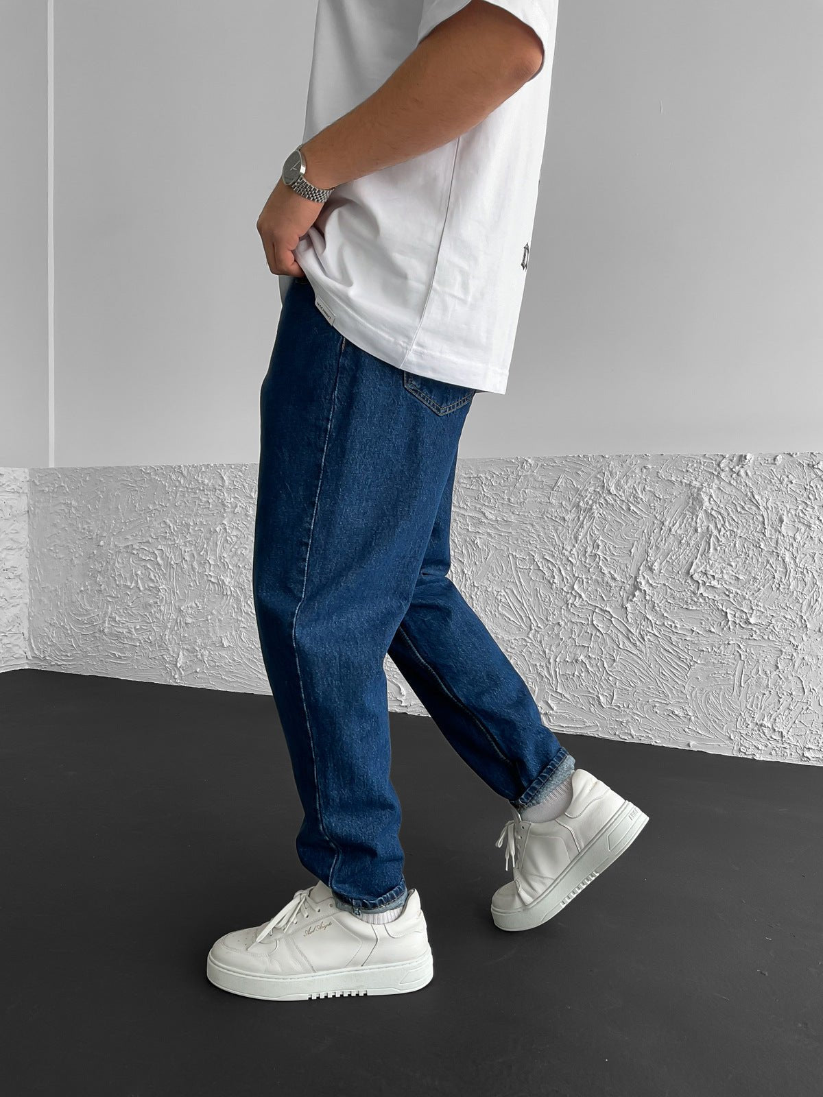 Dunkelblau Relax Fit Jeans BB6413 – von Baggymann | Streetwear für Damen & Herren