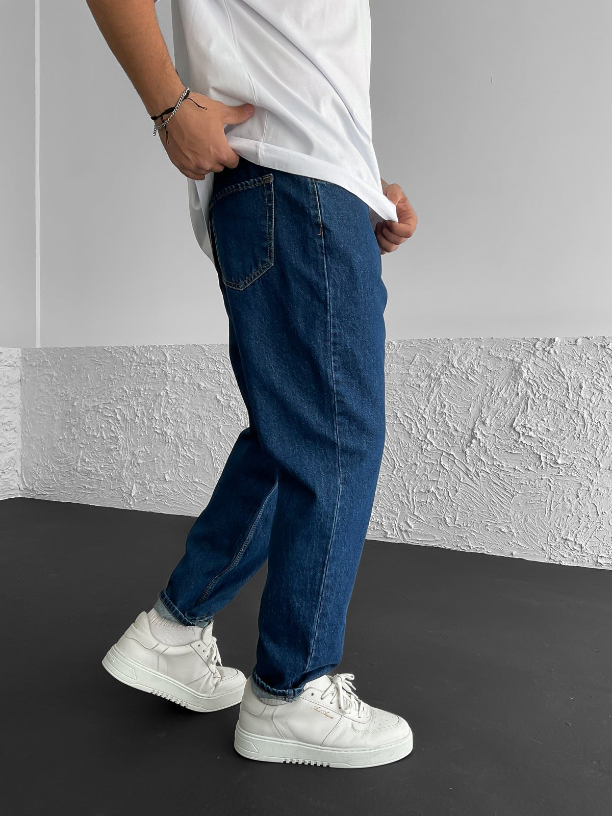 Dunkelblau Relax Fit Jeans BB6413 – von Baggymann | Streetwear für Damen & Herren