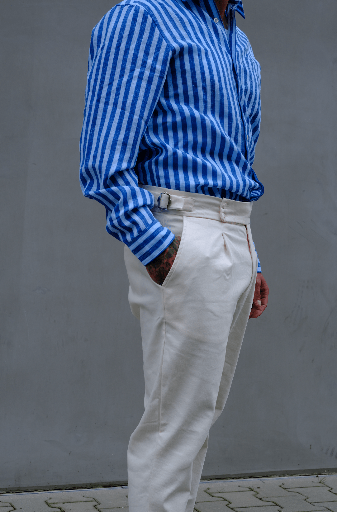 Elegante Hose Creme BB6655 – von Baggymann | Streetwear für Damen & Herren