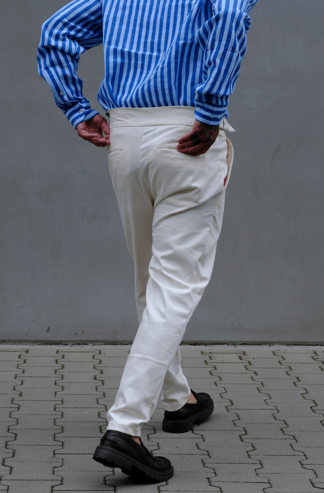 Elegante Hose Creme BB6655 – von Baggymann | Streetwear für Damen & Herren