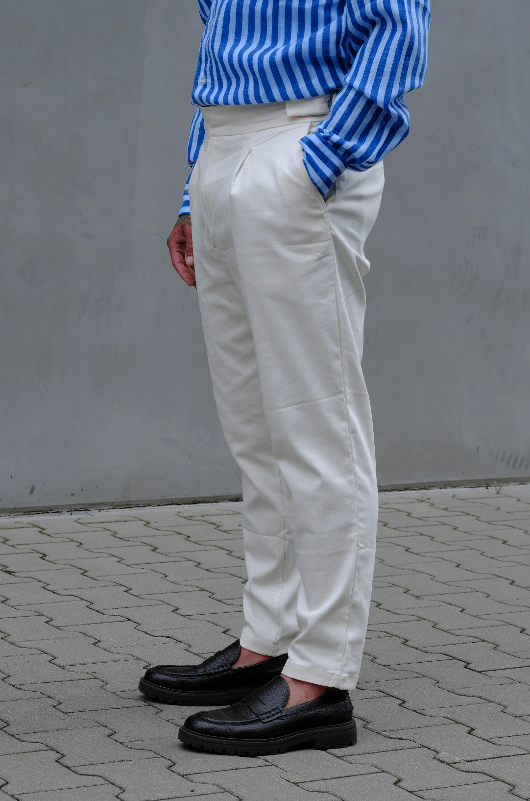 Elegante Hose Creme BB6655 – von Baggymann | Streetwear für Damen & Herren