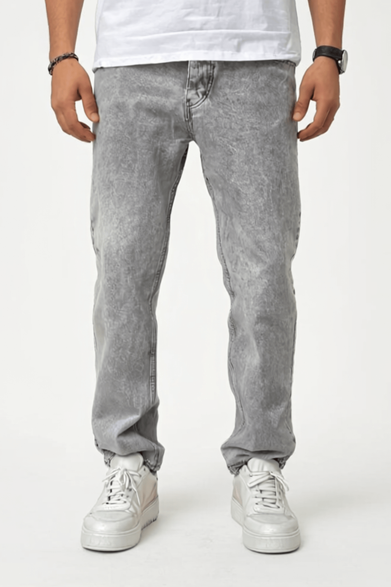 Graue Baggy Jeans BB7408 – von Baggymann | Streetwear für Damen & Herren