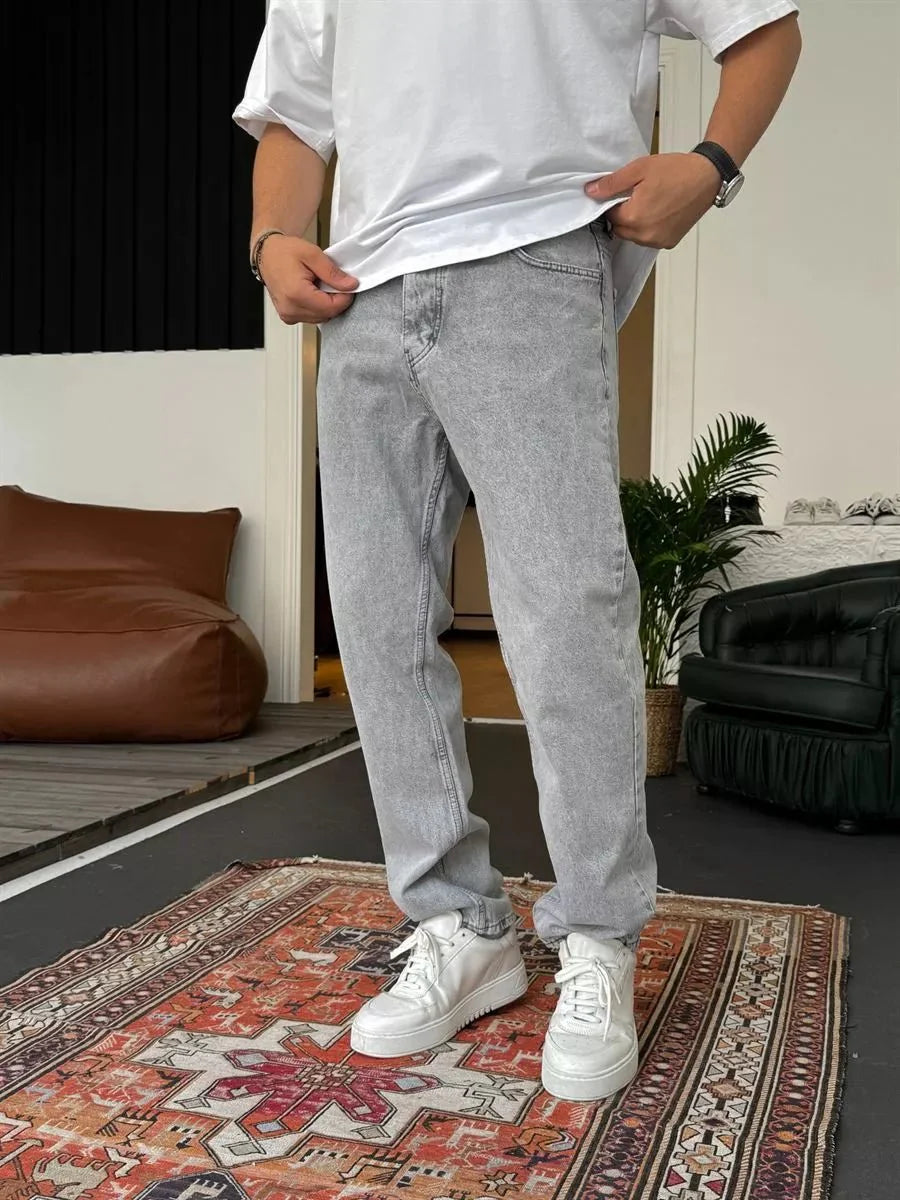 Graue Baggy Jeans BB7408 – von Baggymann | Streetwear für Damen & Herren