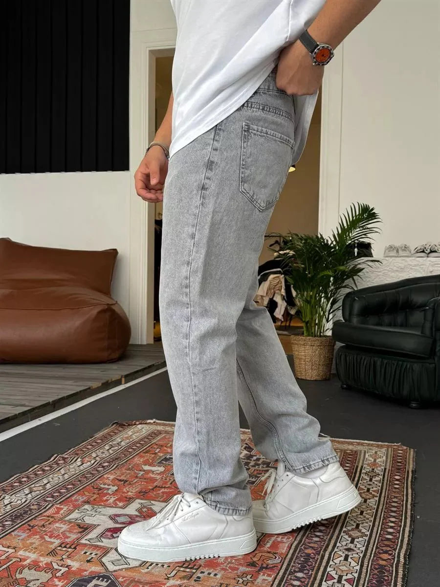 Graue Baggy Jeans BB7408 – von Baggymann | Streetwear für Damen & Herren