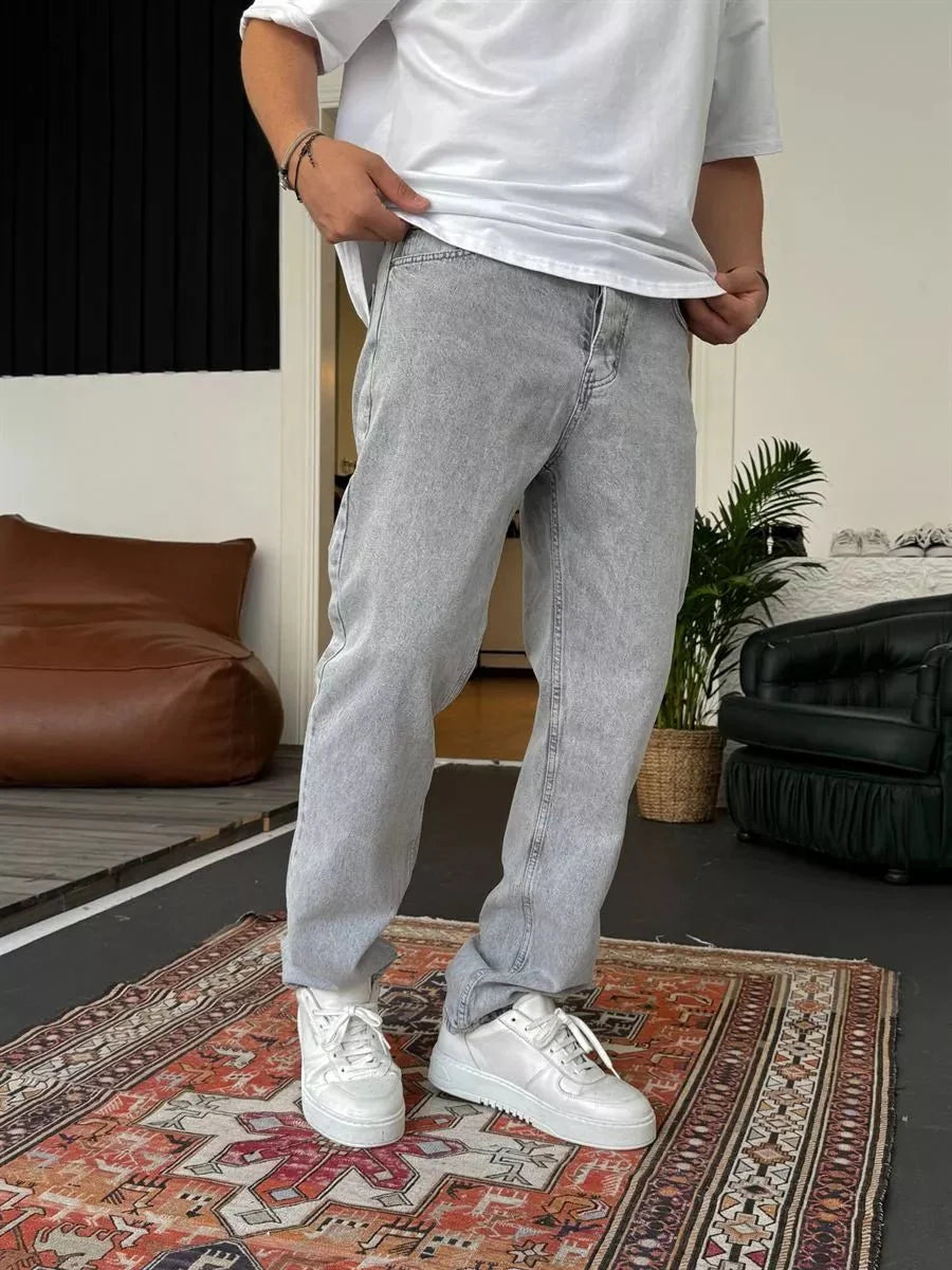 Graue Baggy Jeans BB7408 – von Baggymann | Streetwear für Damen & Herren