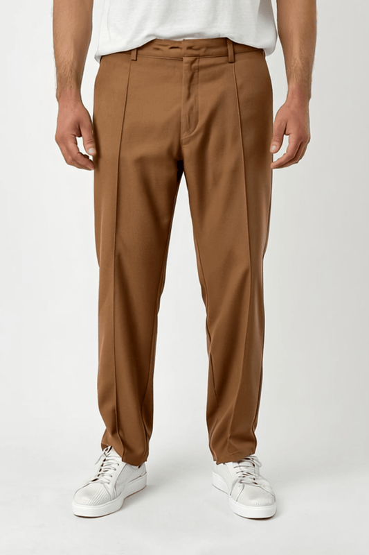 Jogger Hose Braun Waffelstoff BB7549 – von Baggymann | Streetwear für Damen & Herren