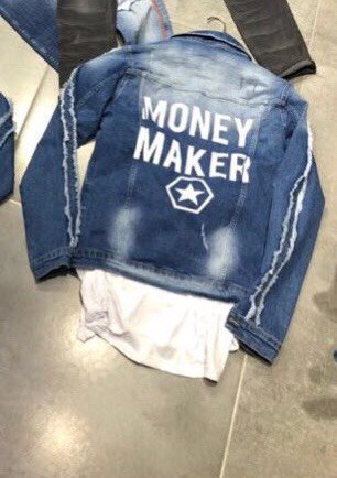 Money Maker Printed Jeans Jacket B81 Streetwear Mens Jean Jacket - Sneakerjeans