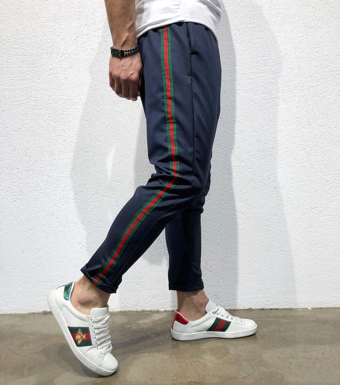 Navy Striped Jogger Pant B148 Streetwear Jogger Pants - Sneakerjeans