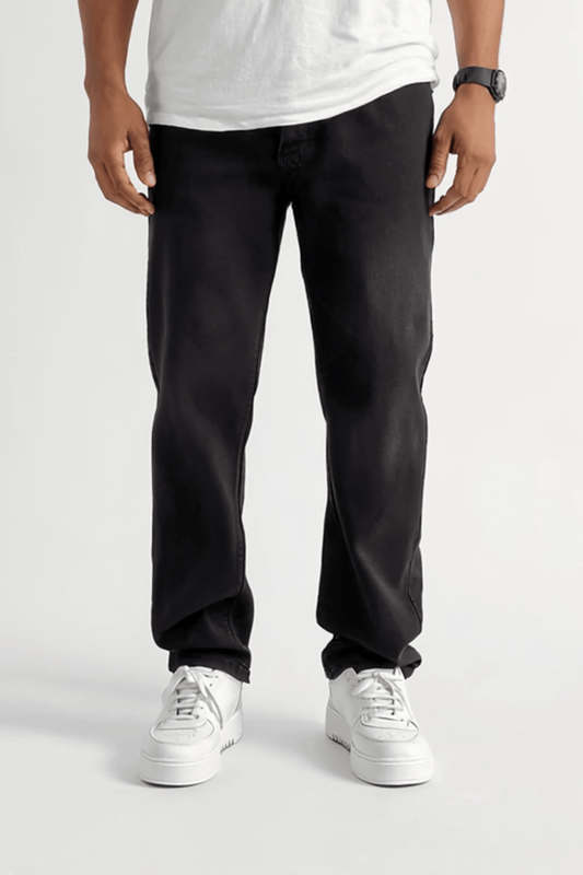 Schwarz Washed Baggy Jeans BB5717 – von Baggymann | Streetwear für Damen & Herren