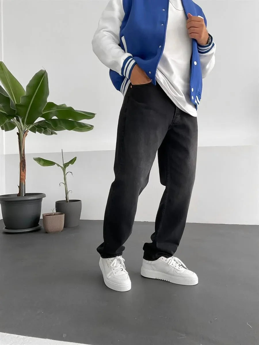 Schwarz Washed Baggy Jeans BB5717 – von Baggymann | Streetwear für Damen & Herren