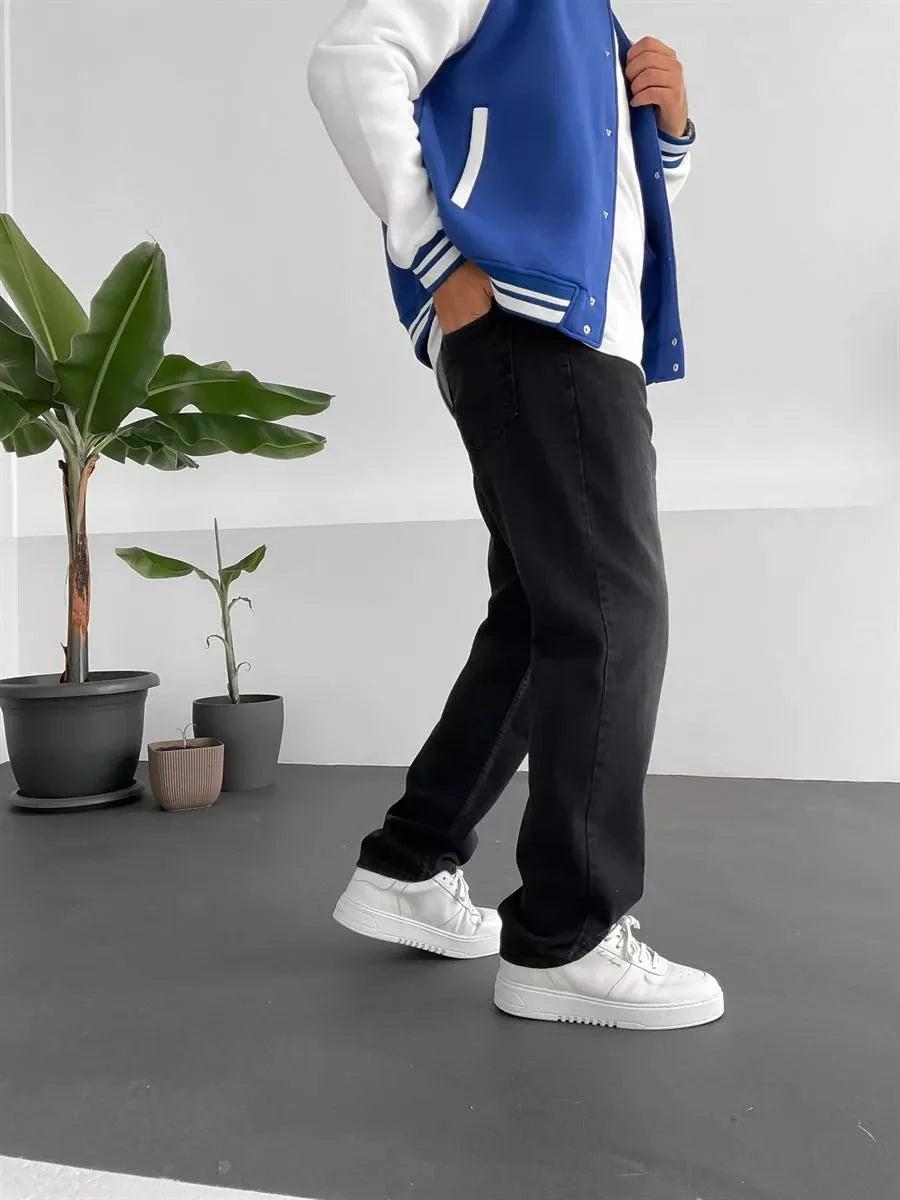 Schwarz Washed Baggy Jeans BB5717 – von Baggymann | Streetwear für Damen & Herren