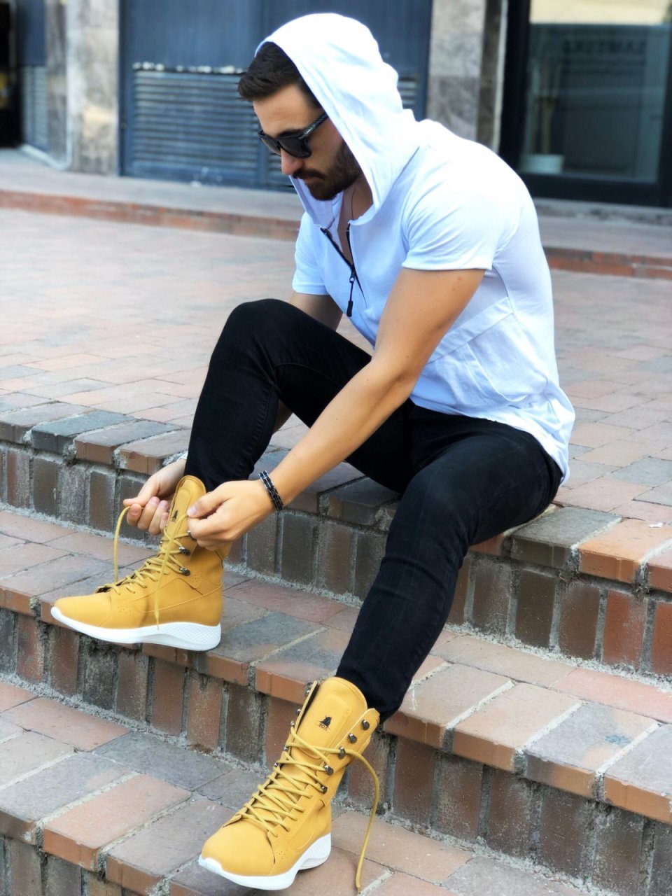 Sneakerjeans Beige Combat Military Boots UW7 - Sneakerjeans