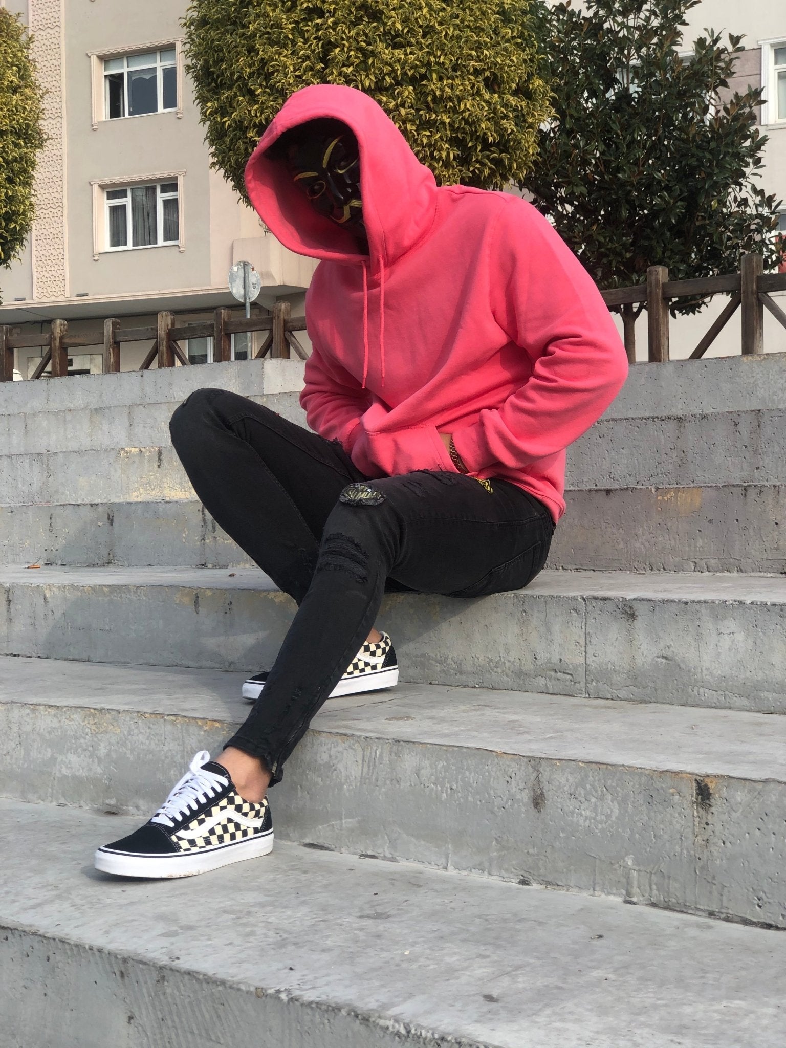 Sneakerjeans - Black Patched & Ripped Skinny Jeans A241 - Sneakerjeans