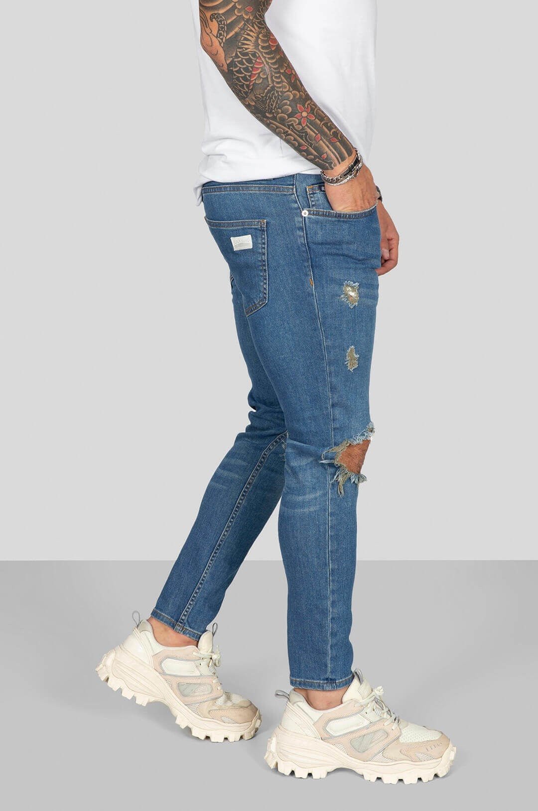 Sneakerjeans Blue Ripped Skinny Jeans 5334 - Sneakerjeans