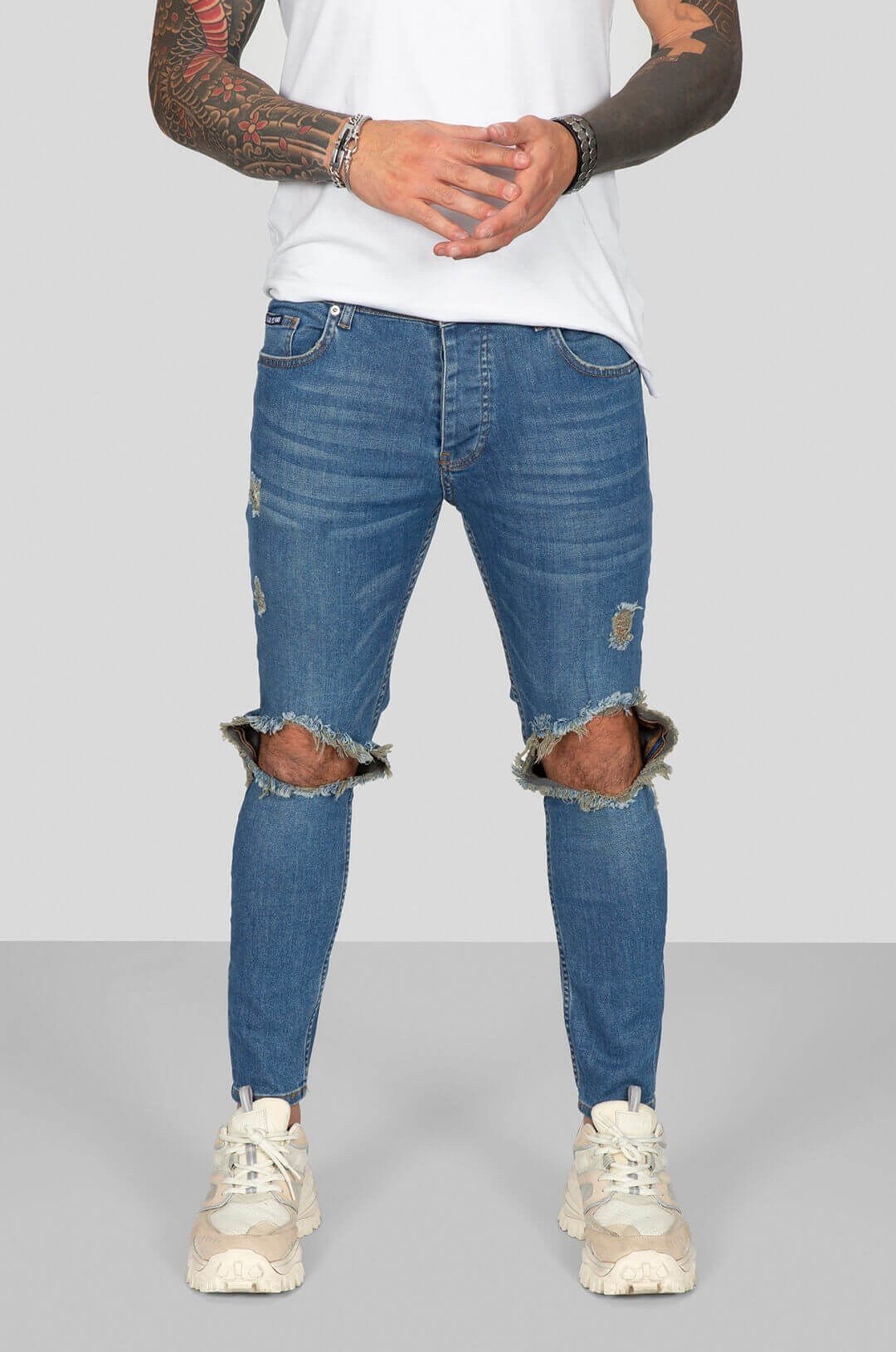 Sneakerjeans Blue Ripped Skinny Jeans 5334 - Sneakerjeans