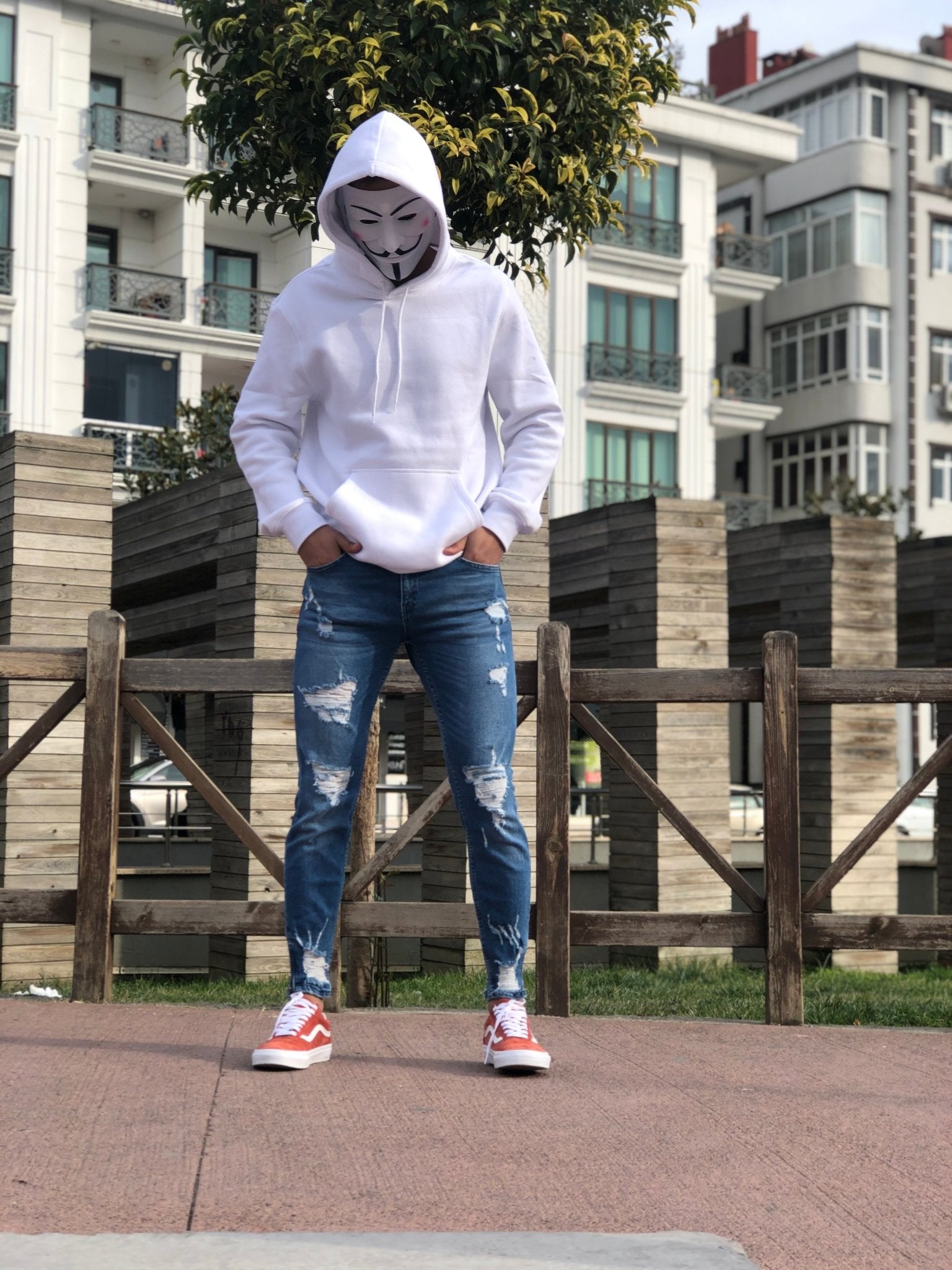 Sneakerjeans - Blue Skinny Ripped Jeans B82 - Sneakerjeans