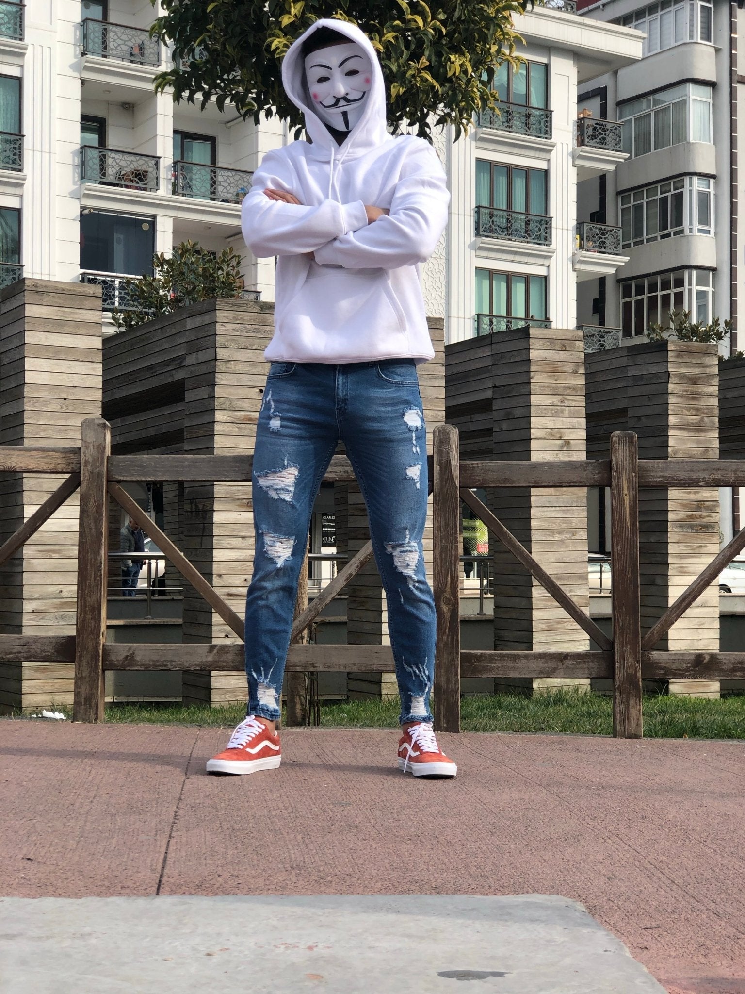 Sneakerjeans - Blue Skinny Ripped Jeans B82 - Sneakerjeans