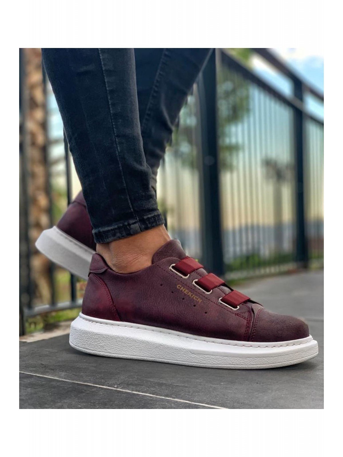 Sneakerjeans Bordeaux Banding Sneaker CH253