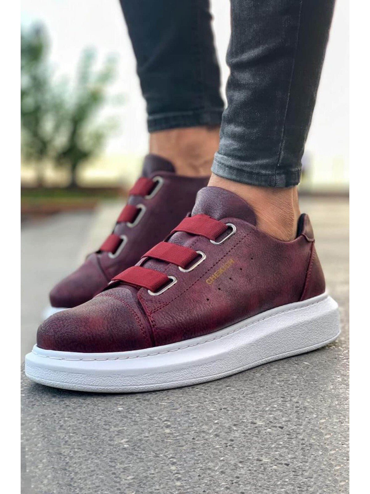 Sneakerjeans Bordeaux Banding Sneaker CH253