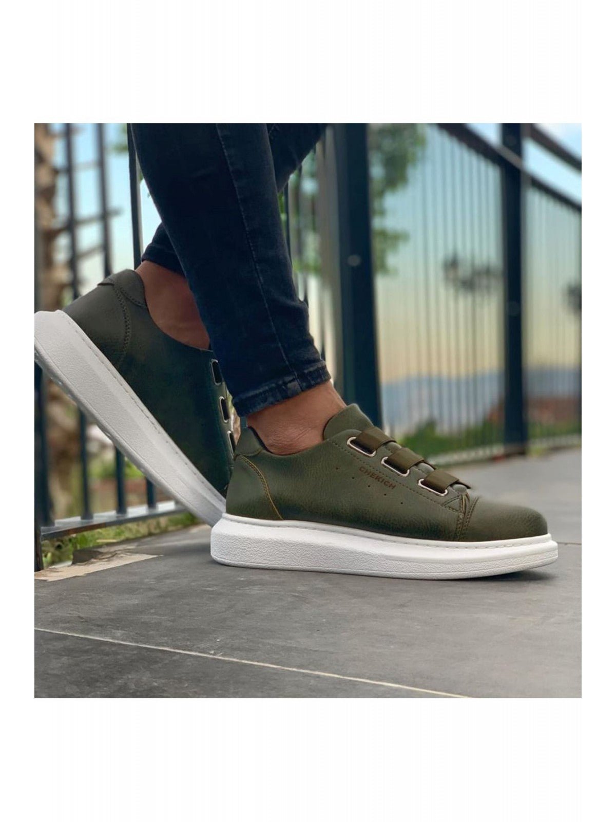 Sneakerjeans Khaki Banding Sneaker CH253
