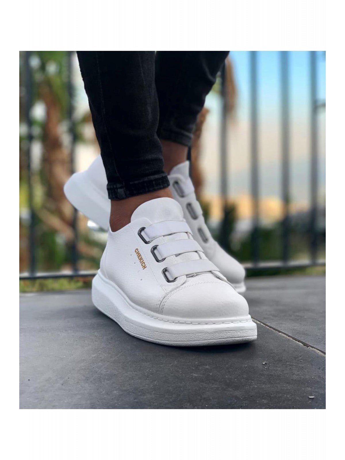 Sneakerjeans Triple White Banding Sneaker CH253