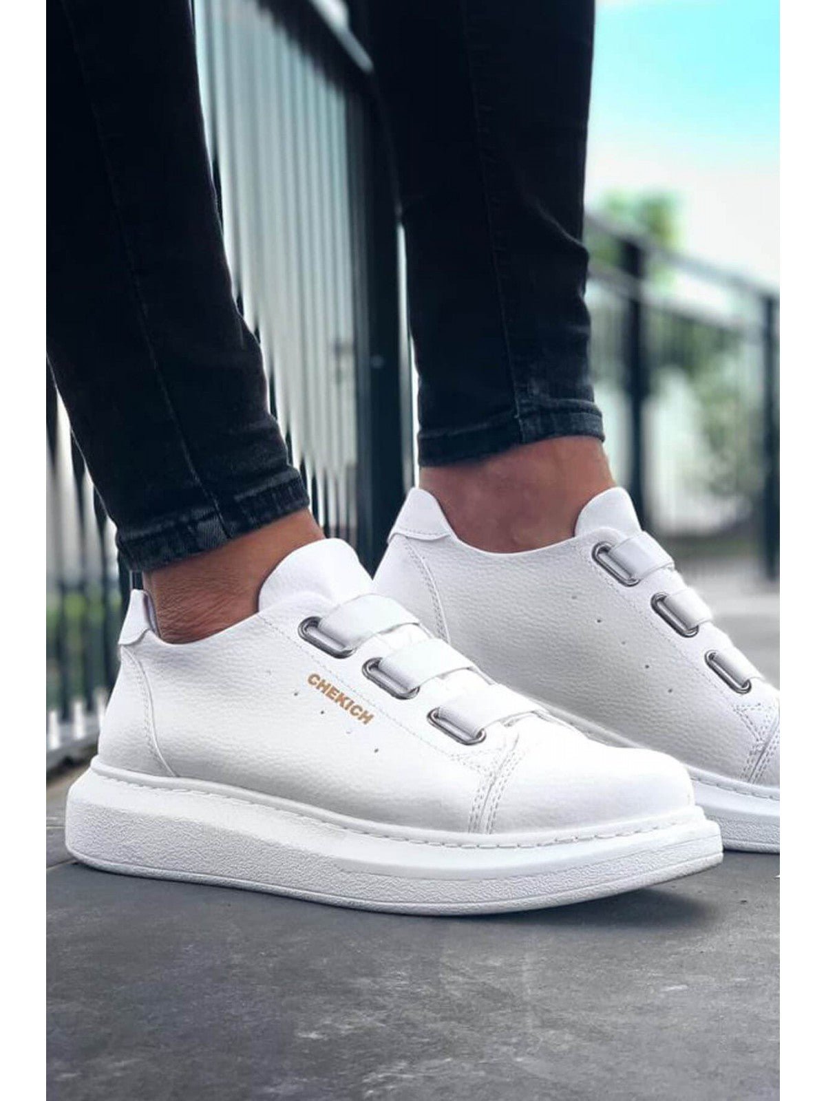 Sneakerjeans Triple White Banding Sneaker CH253