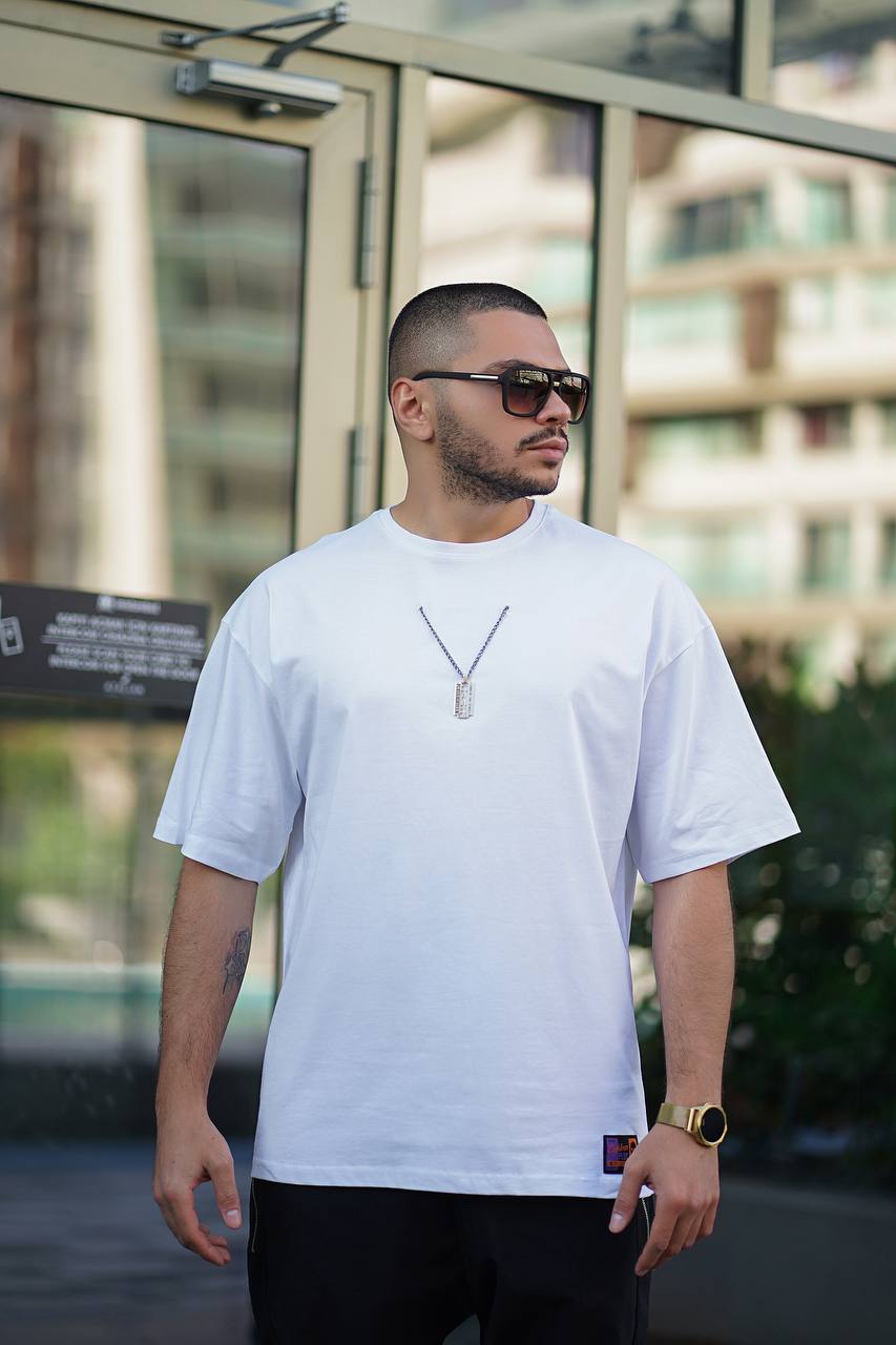 Sneakerjeans White Pitbull Printed Oversize T-Shirt ES73