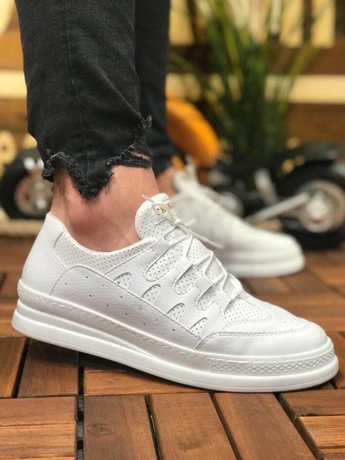 Tripple White Sneaker CH040 Streetwear Sneaker - Sneakerjeans