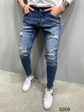 Blue Skinny Ripped Jeans AY780