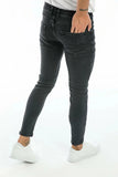 Anthrazitfarbene Röhrenjeans LA023