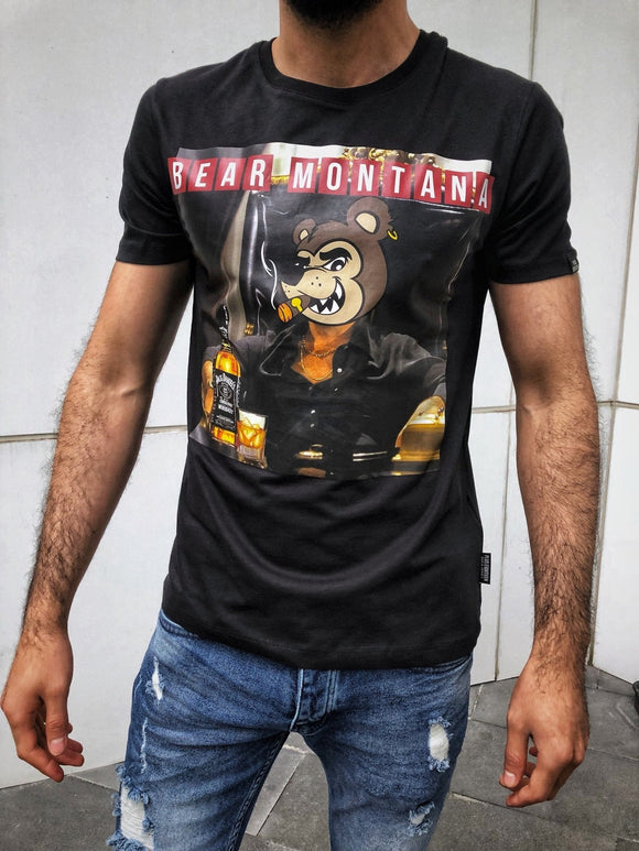 Bear Montana Printed T-Shirt OT12 Streetwear T-Shirts - Sneakerjeans